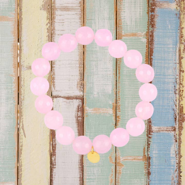 Luxury Sterling Silver Rose Quartz Bracelet for wholesale by BellaMira Home