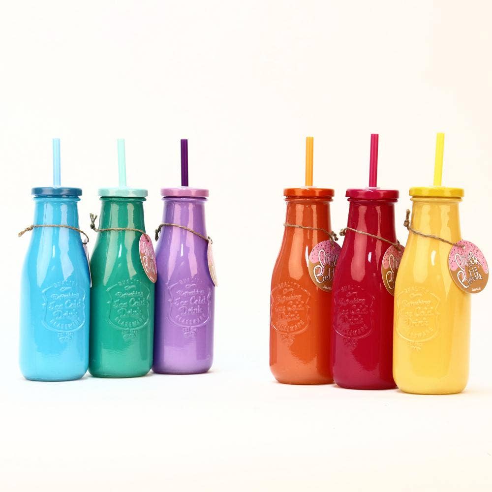 Helio Ferretti - Wholesale Drinking glass/cup - PACK OF 6 BIG MILK BOTTLES HF2