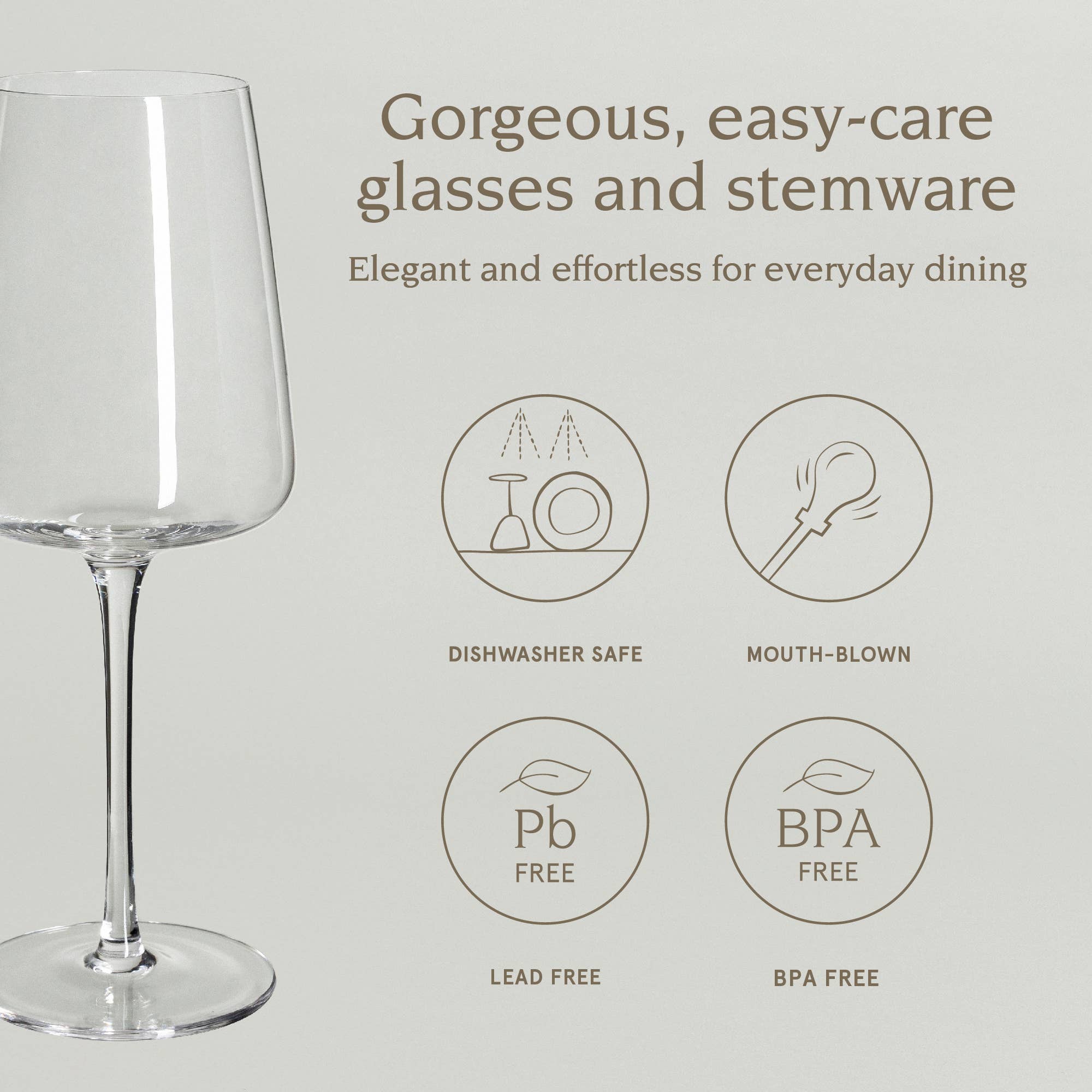 over&back - Wholesale Wine Glass - Modern Mouth-Blown Glassware – Service for 43