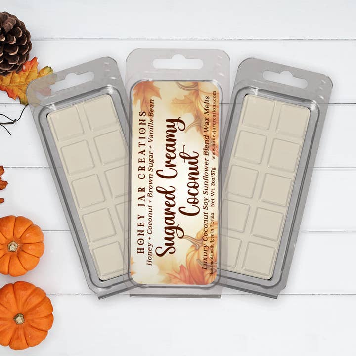 Sugared Coconut | Luxury Fall Aroma | Premium Home Wax Melts for wholesale by Honey Jar Creations