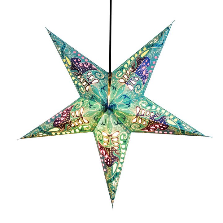 Om Paper Star Linternas - Resbalón dimensional para venta al por mayor de Om Gallery