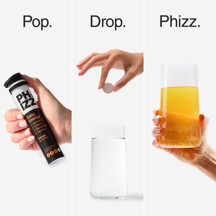 Phizz - Wholesale Voedingssupplement/vitamine - Phizz Daily Energy 20 bruistabletten 3-in-1 – Sinaasappel6