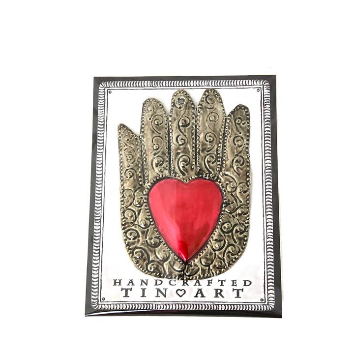Sedona Spirit – wholesale Dimensionell/3D-väggkonst – Klassiskt rött hjärta i plåt som hängprydnad1