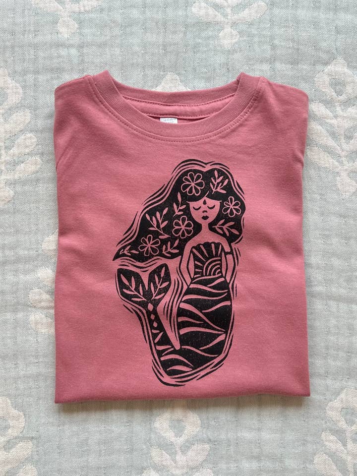 Sjöjungfru Barn T-shirt, Sommar Boho barnkläder för wholesale av Hippie Baby Co