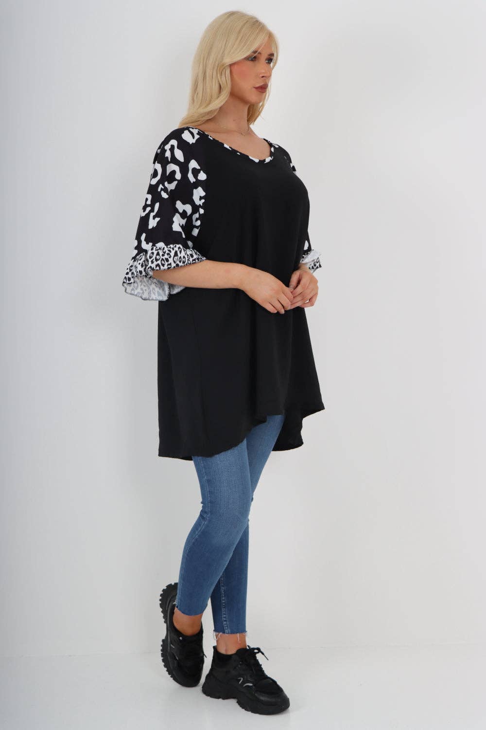 Miss Bold – wholesale Tunic – Women’s – Italian Animal Printed Sleeve Tunic Top6