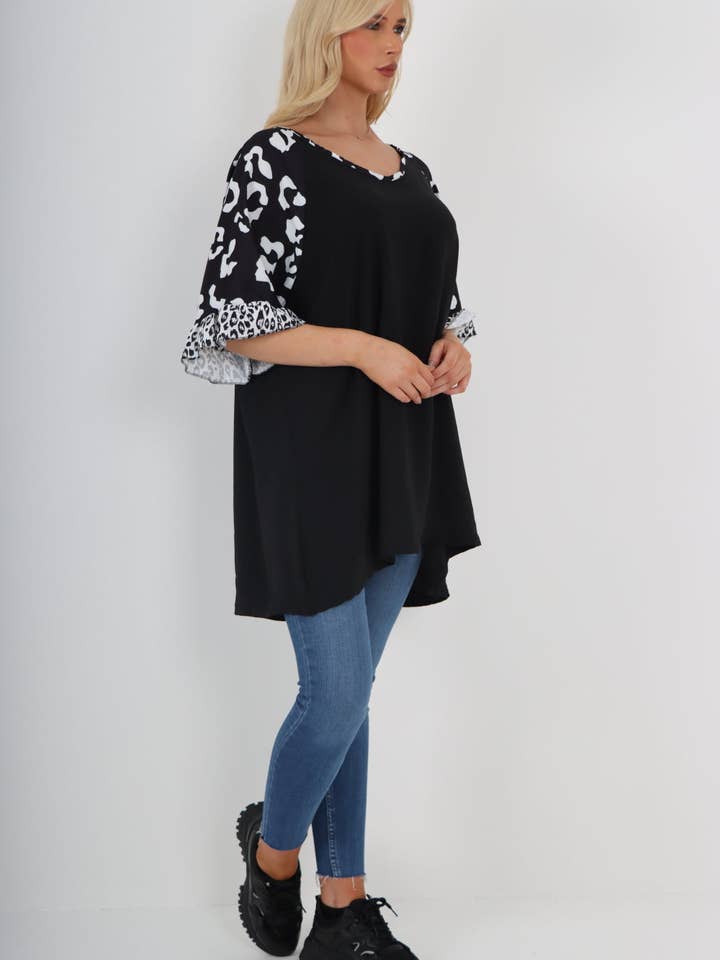 Miss Bold – wholesale Tunic – Women’s – Italian Animal Printed Sleeve Tunic Top6