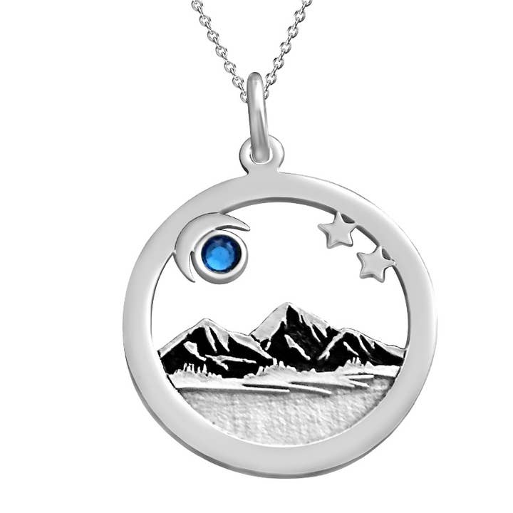 Sterling Silber Anhänger von Colorado Wahrzeichen Longs Peak für den Großhandel von Kavalis