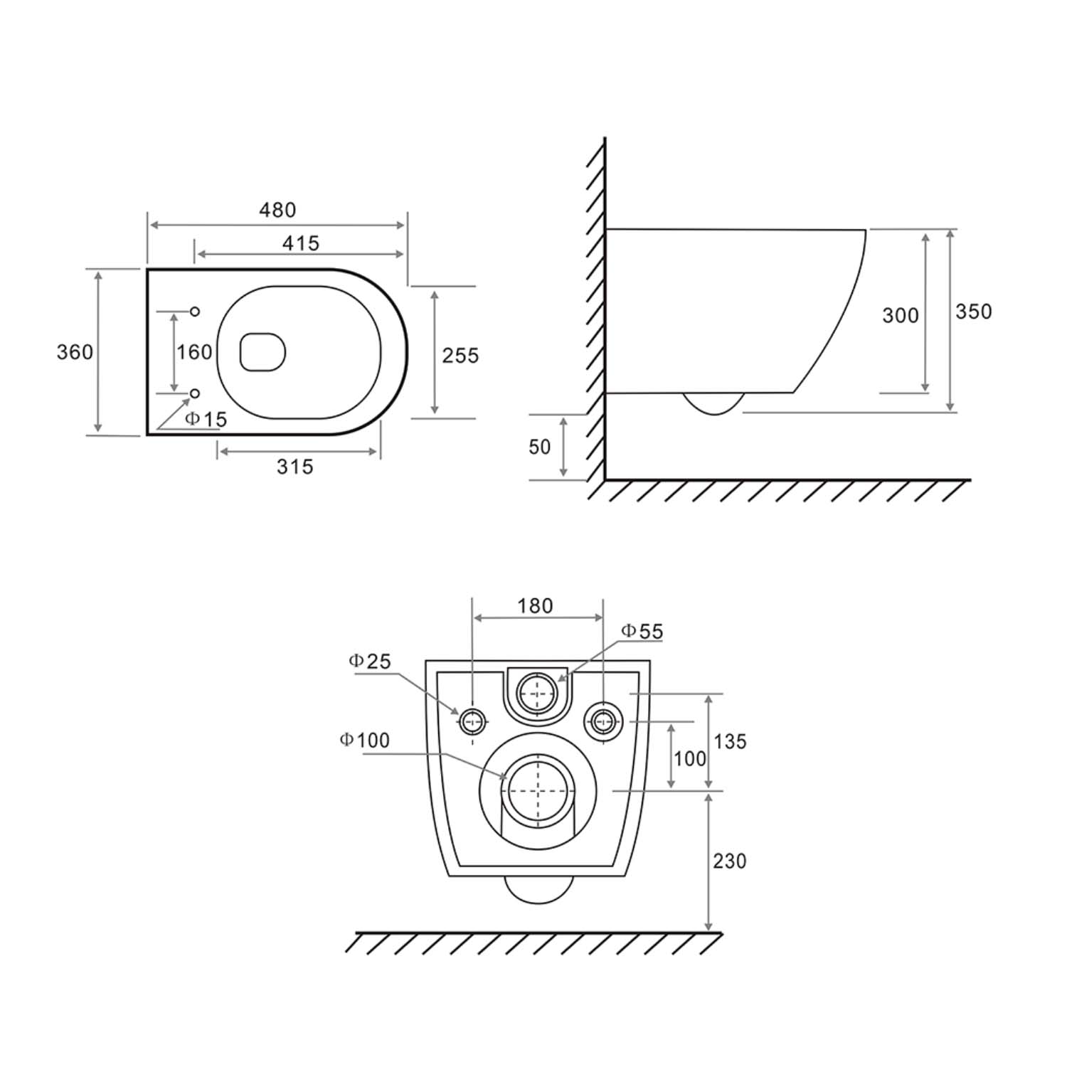 Stilform Handels GmbH - Vente Ensemble d'accessoires pour salle de bain - Toilettes suspendues sans rebord Soho 3.0 blanc brillant avec chasse Whirlflush Tornado et siège super fin4
