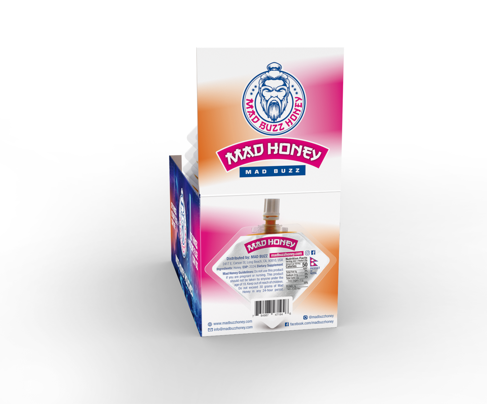 Mad Buzz - Wholesale Honey - Mad Honey Pouch 12-Pack2