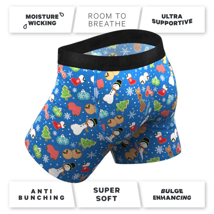 Shinesty, Inc – Engroshandel Undertøj - Herre – De Bagte Godter | Julecookies Ball Hammock® Underbukser med Gylp3