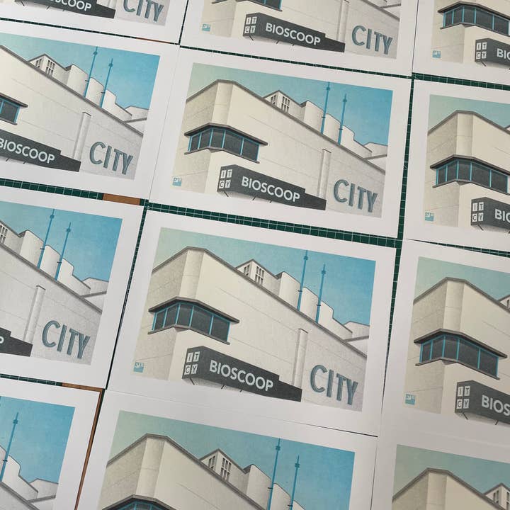 VrijFormaat - Wholesale Art Print - riso print - City Cinema - architecture - Utrecht NL - A4