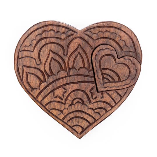 Matr Boomie Fair Trade - Wholesale Decorative Box - Hearts Are One Puzzle Box0