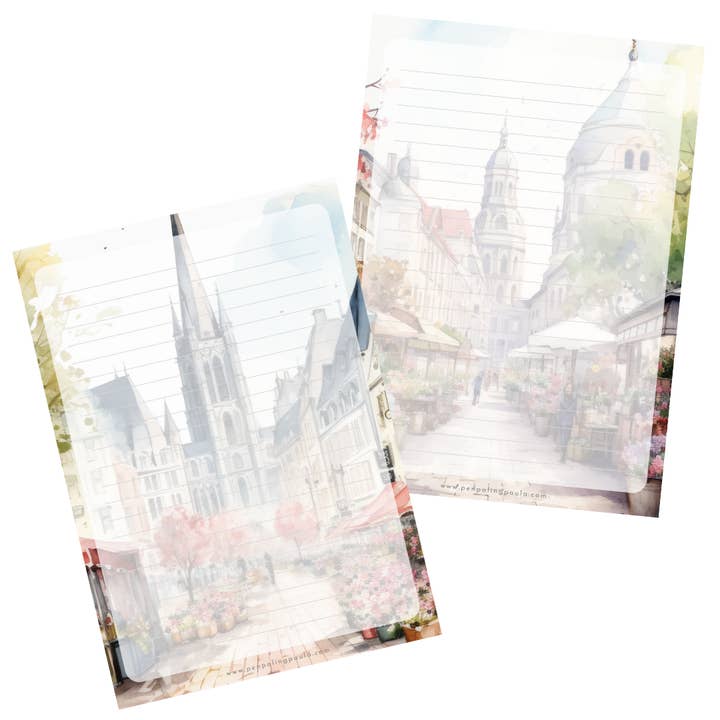 Flower Market - Letter Pad for wholesale by Penpaling Paula
