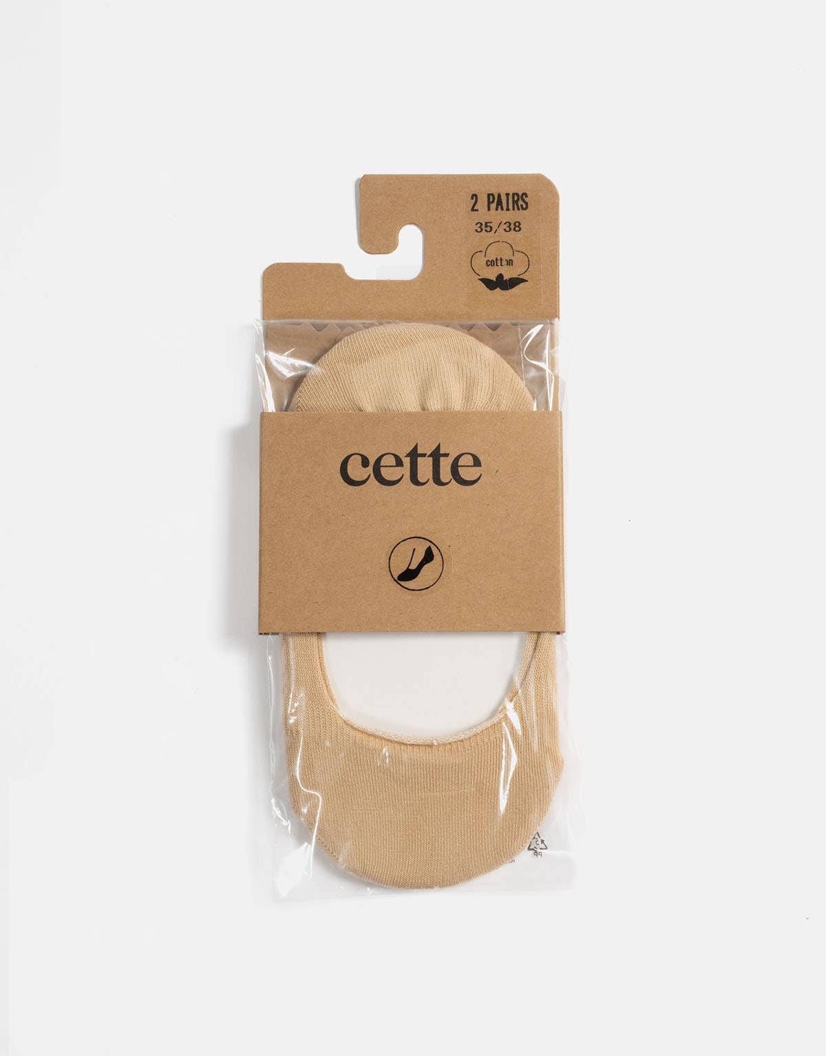 Cette - Wholesale Socks - Women's - Pack 2 Pairs Footies, Cotton Invisible Socks4