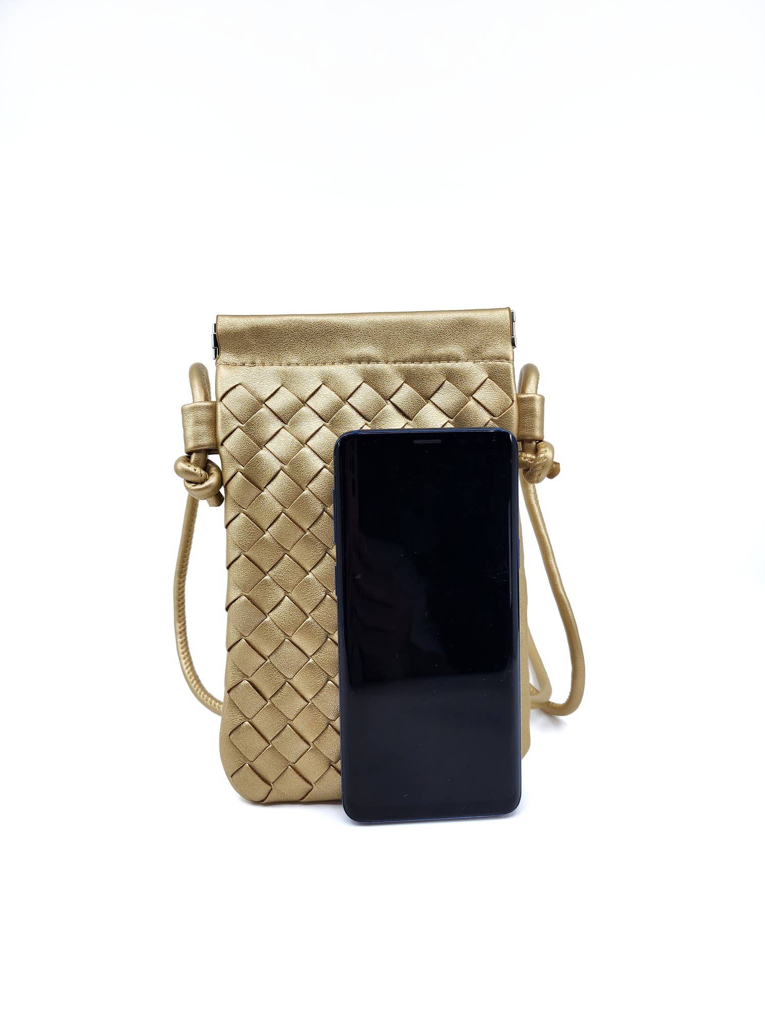 Hatzzi – bolsa tiracolo - Mulher por atacado – Mala a Tiracolo em Pele Vegan Entrançada para Telemóvel1