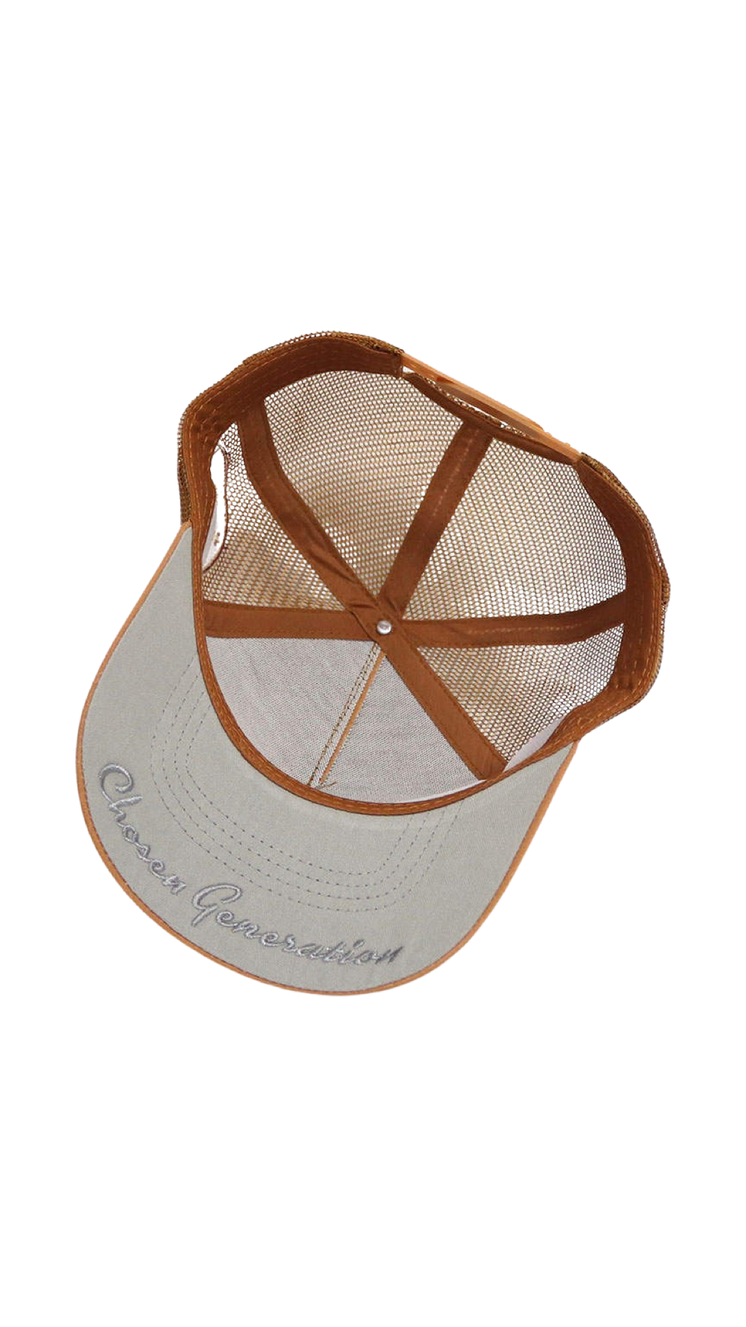 Solbrun „Royal“ Crown Truckerhat - Tan for engroshandel på Faire3