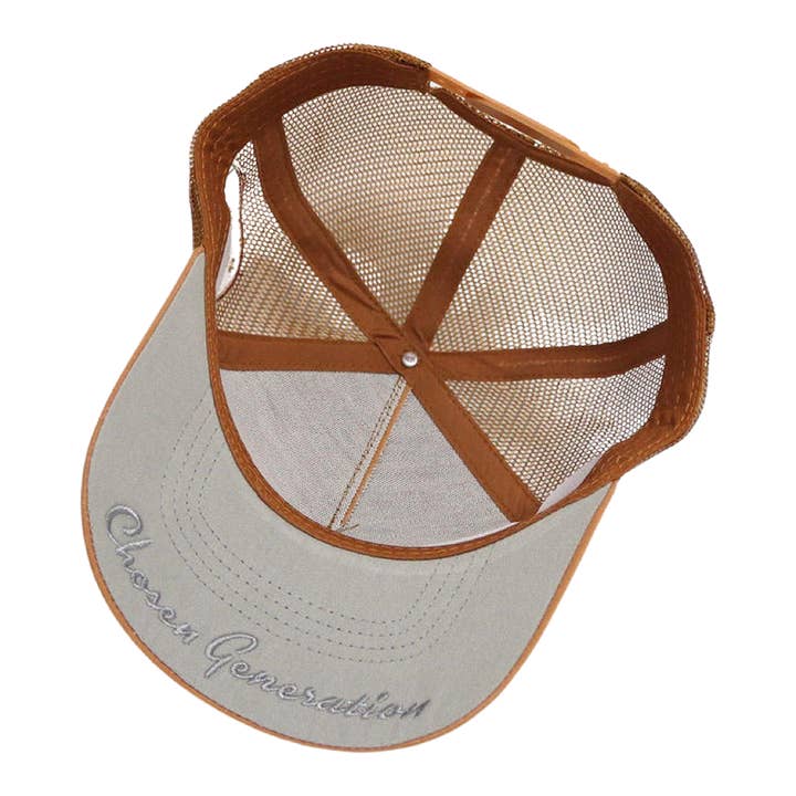 Solbrun „Royal“ Crown Truckerhat - Tan for engroshandel på Faire3