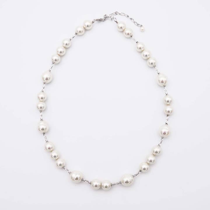 Collana di perle di Maiorca - 10 mm e barocco - lunghezza 45 per la vendita all'ingrosso da parte di France Perles