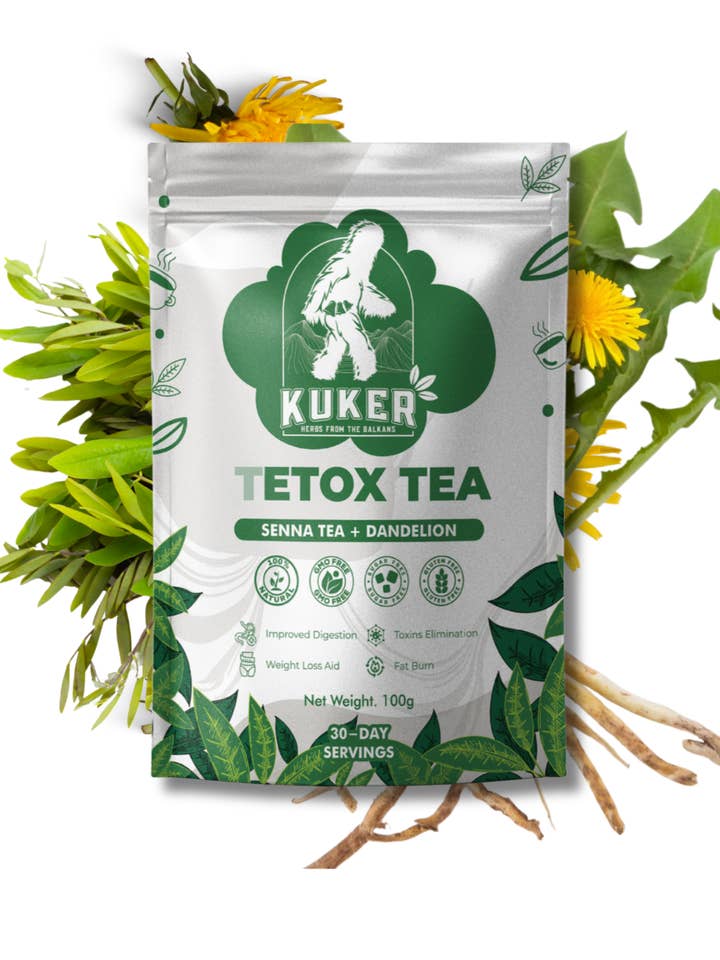 KUKER® Detox Tea 100g Loose Leaf | Weight Loss Tea for Natural Digestion & Cleanse Support for wholesale by KUKER LTD