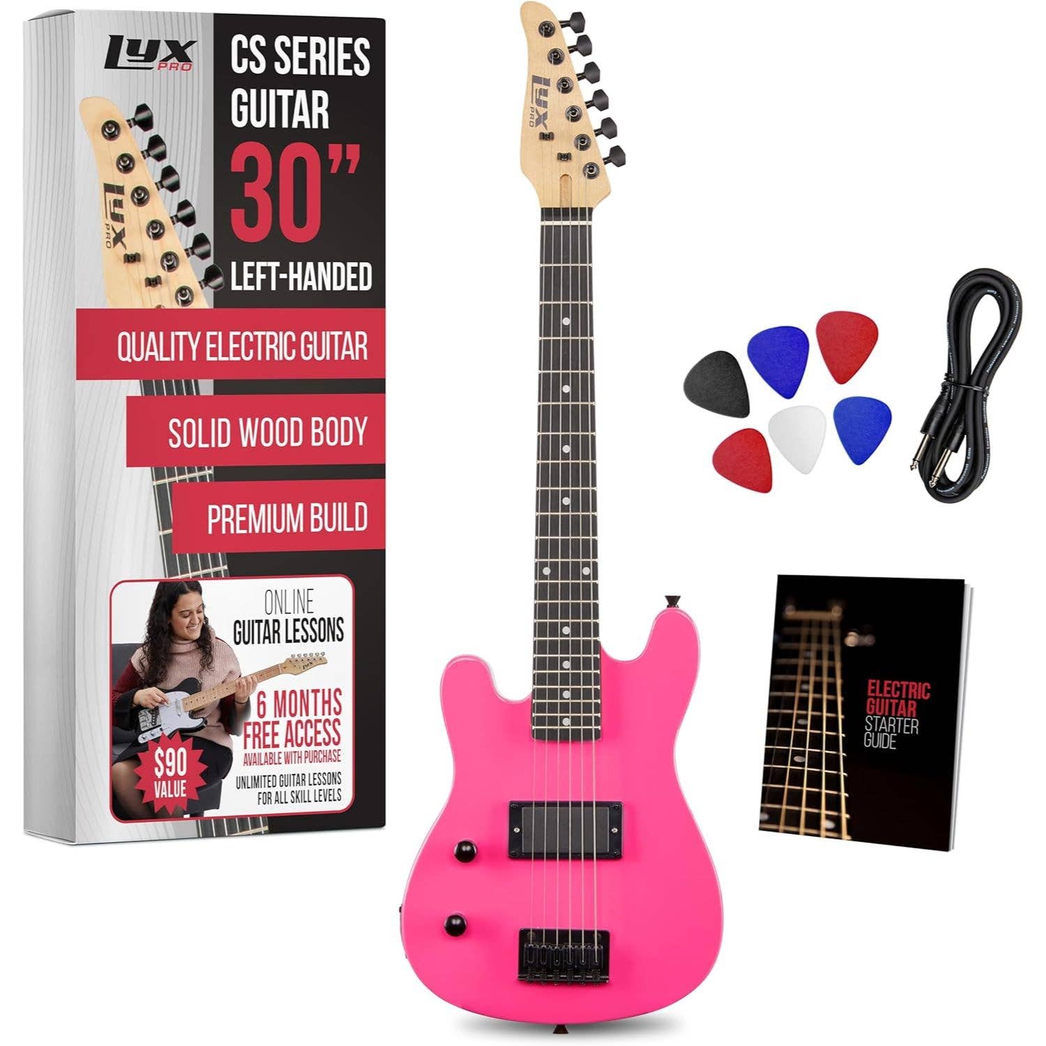 LyxPro – wholesale Musical instrument – CS 30” Beginner Electric Guitar Kit with Guitar & More!5