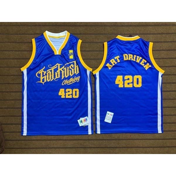Golden State Warriors blue gold Creed Basketball Jersey  (Warriors style) for wholesale on Faire
