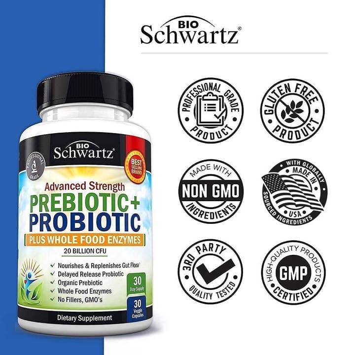 BioSchwartz - Wholesale Oral Supplement/Vitamin - Prebiotic & Probiotic: Digestive Health Enzymes (30 cap)4