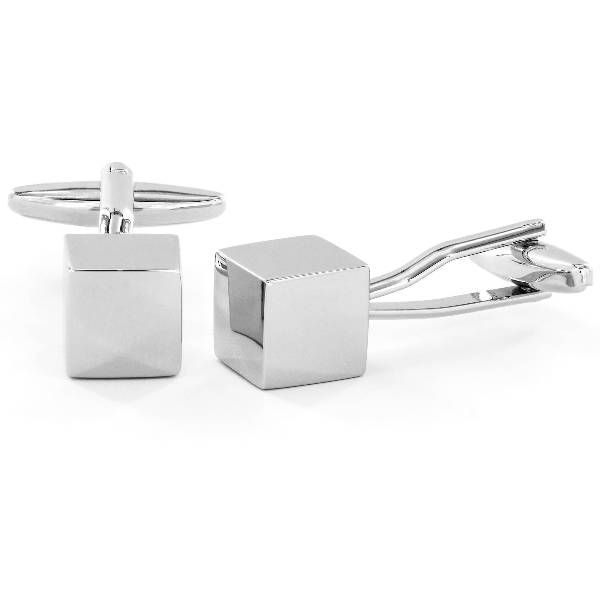 West Coast Jewelry - Wholesale Cufflinks - Men's High Polished Cube Cuff Links1
