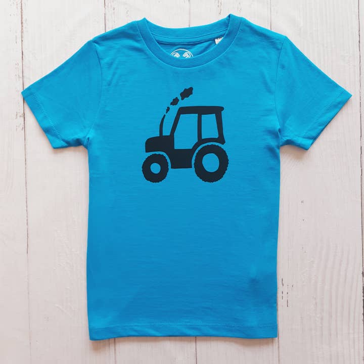 Camiseta niño tractor azul para venta al por mayor de Imo Imo Baby