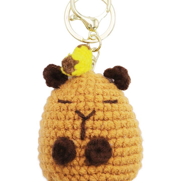 ASSORTED Capybara Fruits And Veggies Crochet Key Chain for wholesale on Faire13