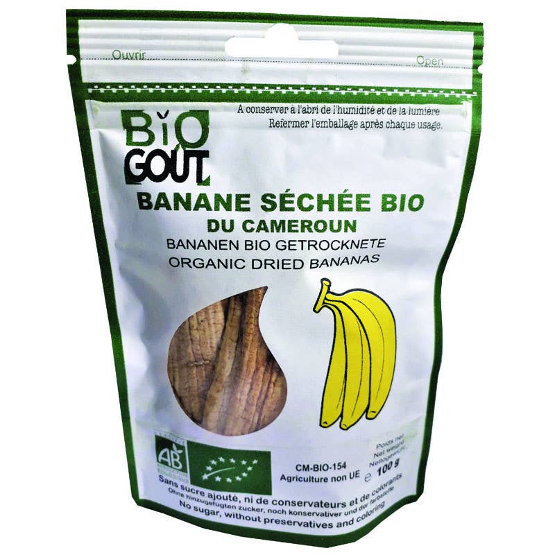 BIOGOUT - Venta al por mayor Fruta deshidratada - Plátano seco orgánico, sin azúcar añadido, sin conservantes -0