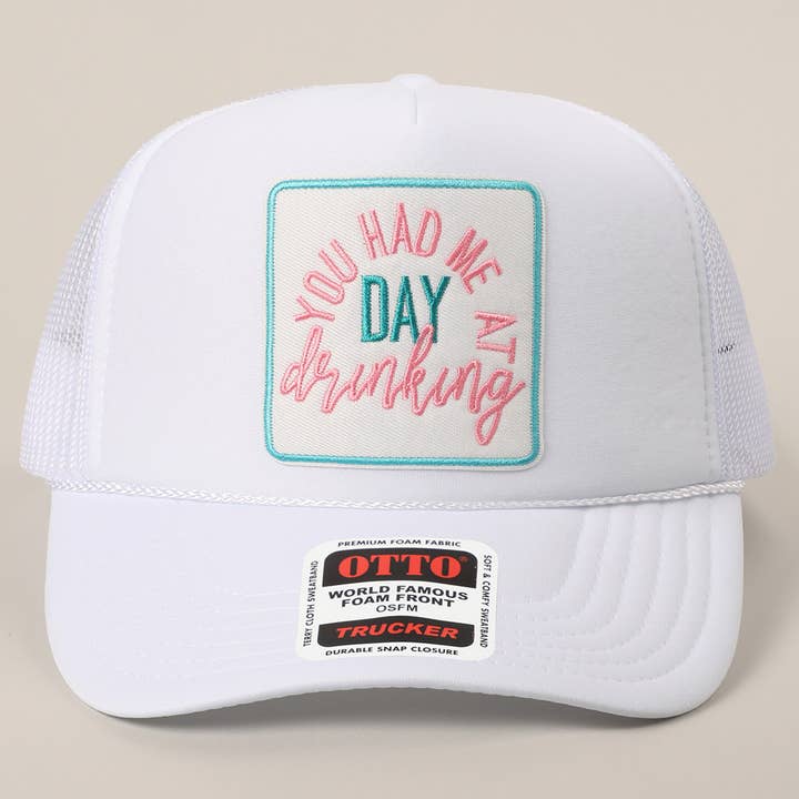 Fashion City - Vente Casquette de camionneur – unisexe - Casquette à filet avec écusson brodé "You Had Me At Day Drinking"32