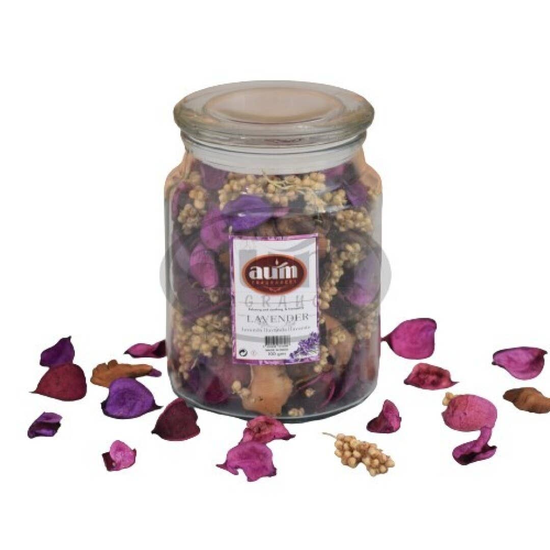 AUM Fragrances – wholesale Rökelsepinne – Potpurri med lavendel i glasburk 100 g0