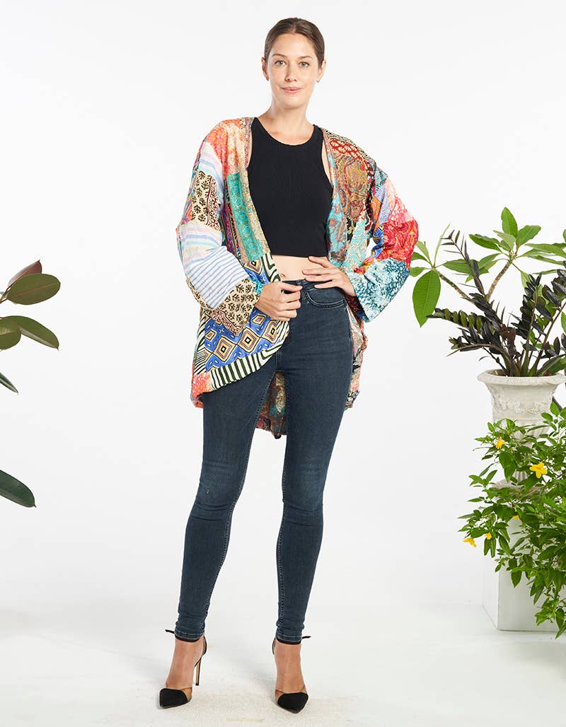 Blandad färg POLYSILKJACKA (KT-1521) för wholesale på Faire1