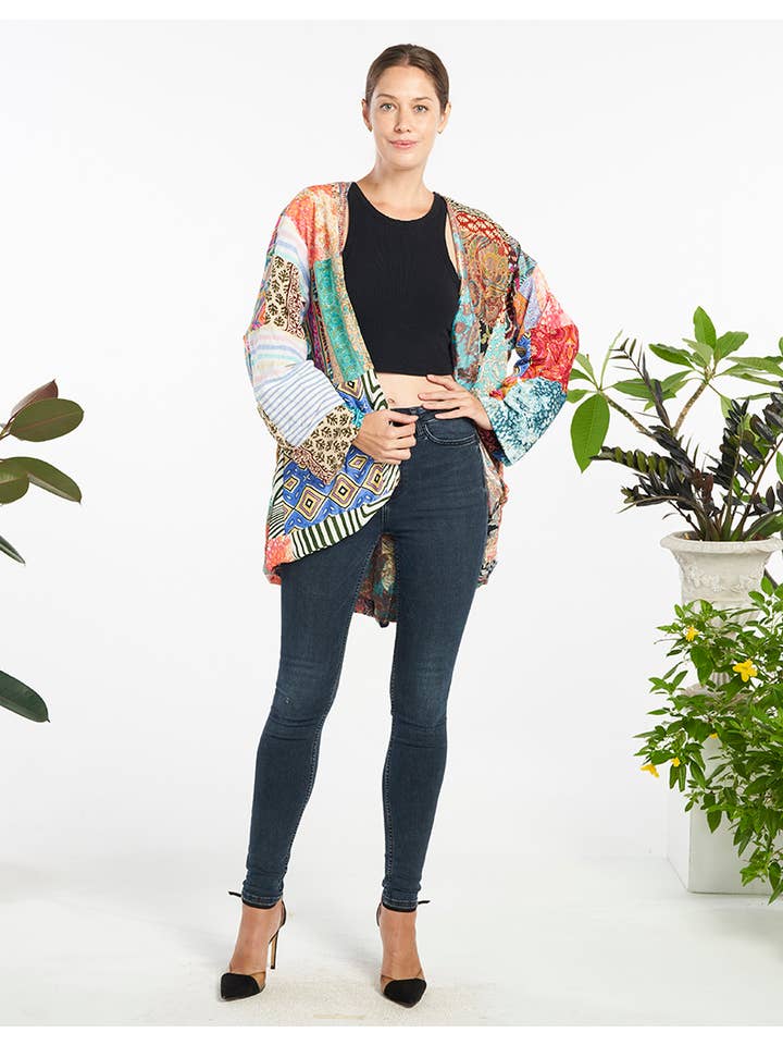Assorted Color POLYSILK JACKET (KT-1521) for wholesale on Faire1