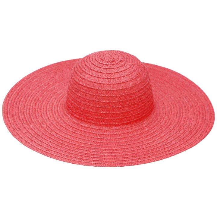 Cap Zone - Wholesale Straw Hat - Women's - Thin Light-Weight Floppy Straw Beach Sun Hat
