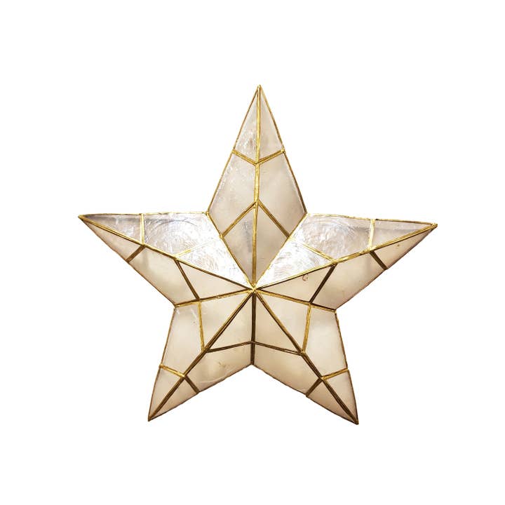 12" Capiz Star Wall Decor for wholesale by Dekorasyon Gifts Decor