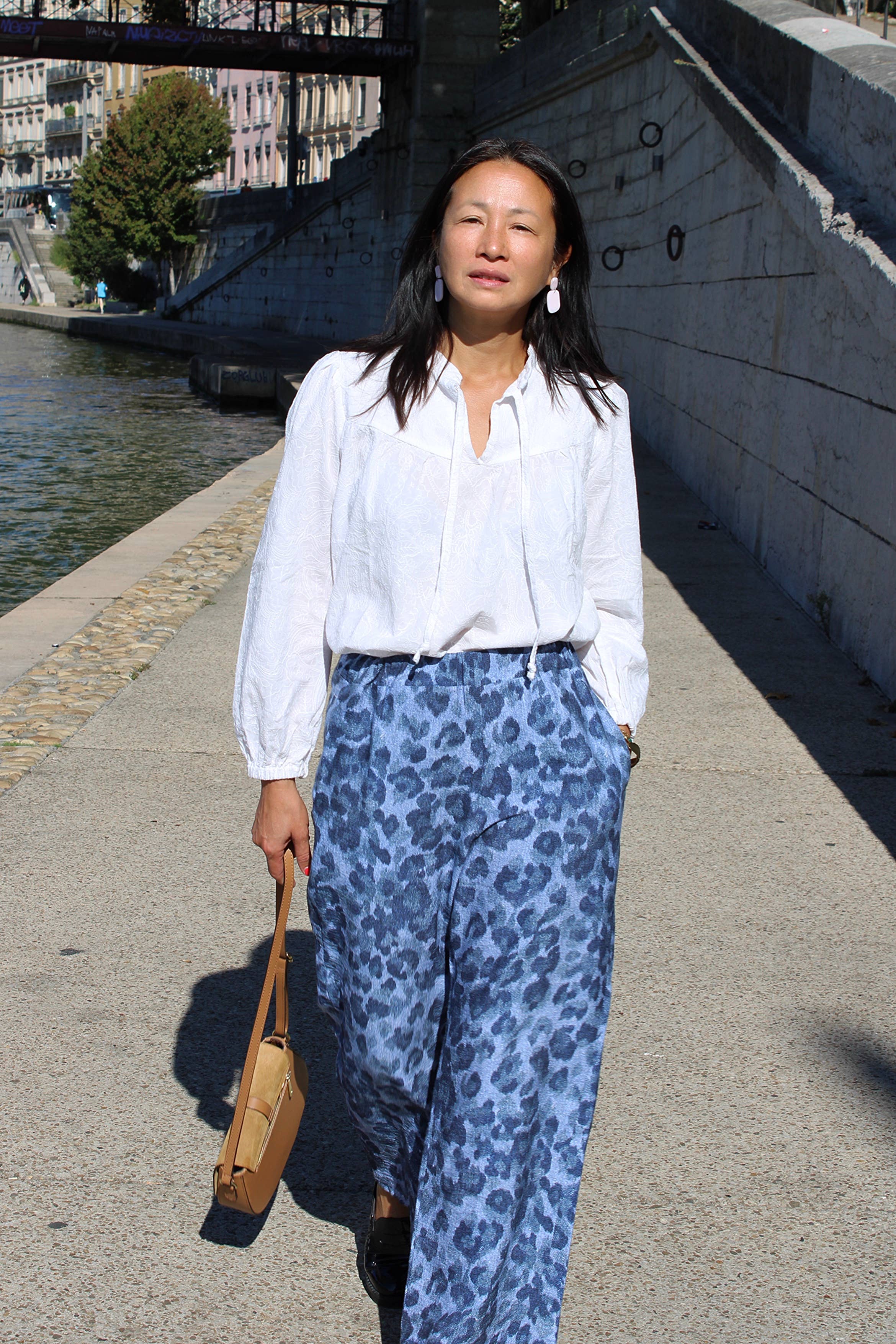 MY DRESS MADE - Vendita all'ingrosso Tessuto - Tessuto viscosa fiammata DENIM LEOPARDATO - Stampato in Francia5