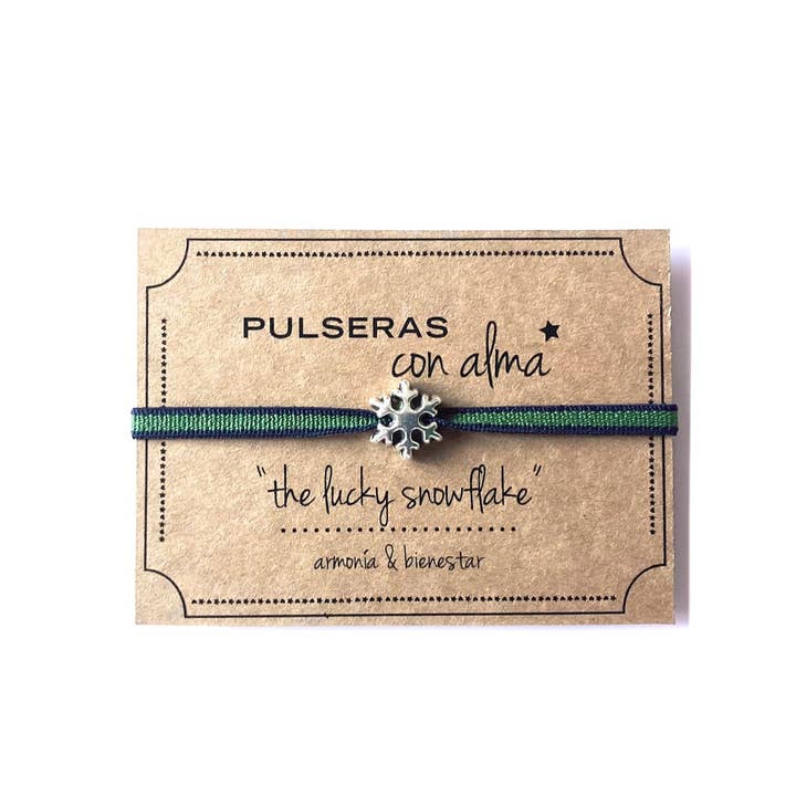 MundoconAlma* - Wholesale Woven/Braided Bracelet - Elastic bracelet - The lucky snowflake· Harmony & Well-being1