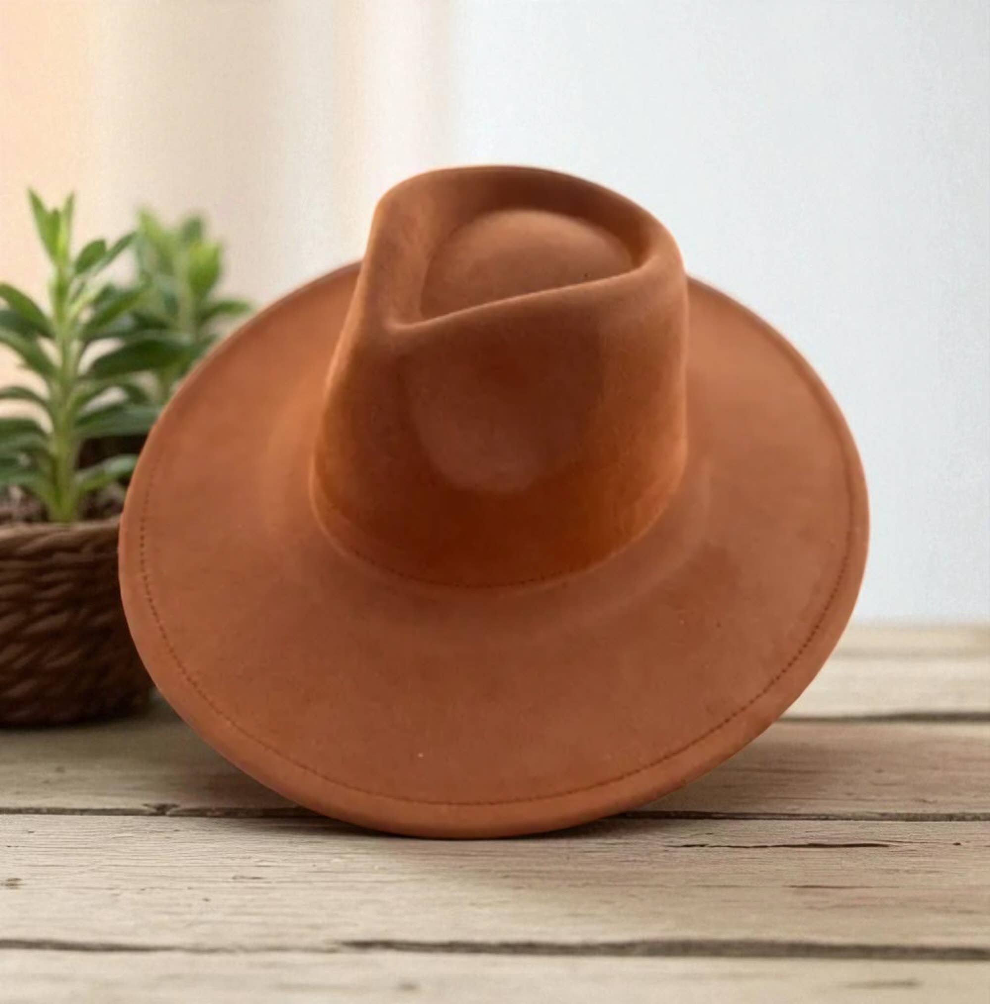 Bella Betty - Wholesale Fedora - Unisex - Vegan Suede Wide Brim Rancher Hat 3