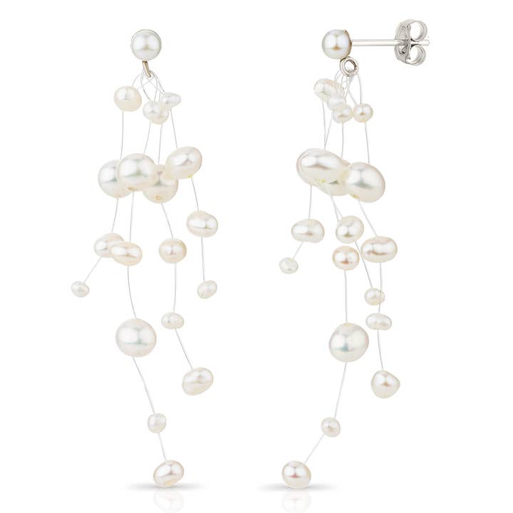 Aimée - Pearl Cascading Earrings For Bride for wholesale by PM Atelier