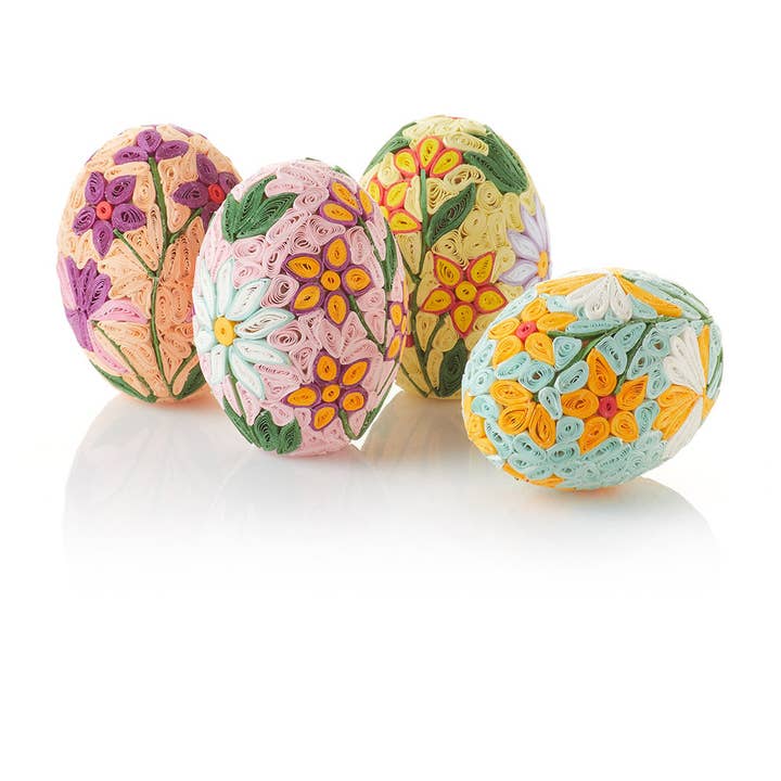 Spring Garden Quilled Easter Eggs - Set of 4 for wholesale by SERRV International