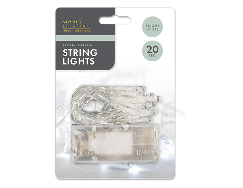 LMT-UK – wholesale String lights – 20 LED Battery Operated Lights - Bright White0