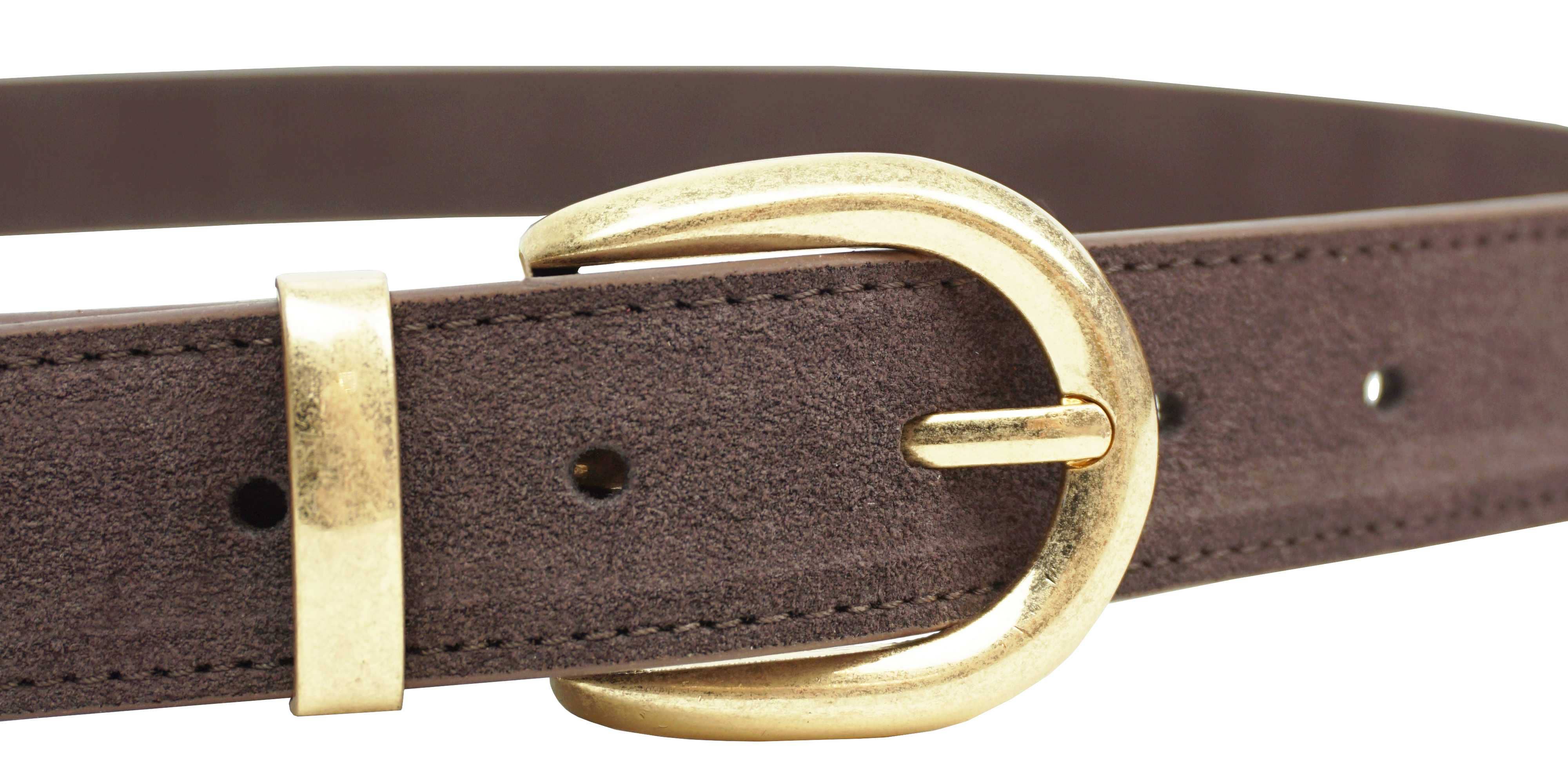 Anais - Wholesale Belt - Women's - Leather belt with gold buckle CT39567