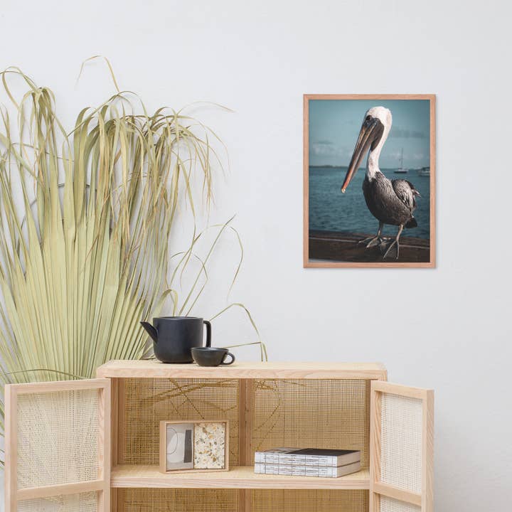 Pipa Wall Art & Home Decor - Wholesale Art print - Bob The Pelican 2 Colorized Wildlife Photo Framed Wall Art11
