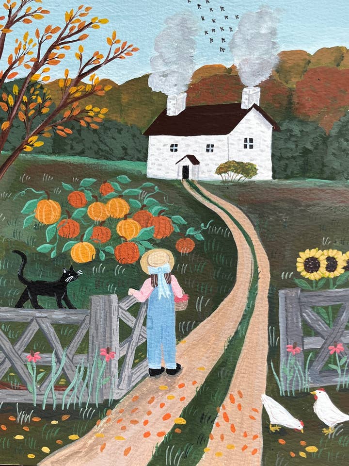 Impressions "L'étreinte chaleureuse de l'automne" pour la vente par Megan Lindsey Illustration