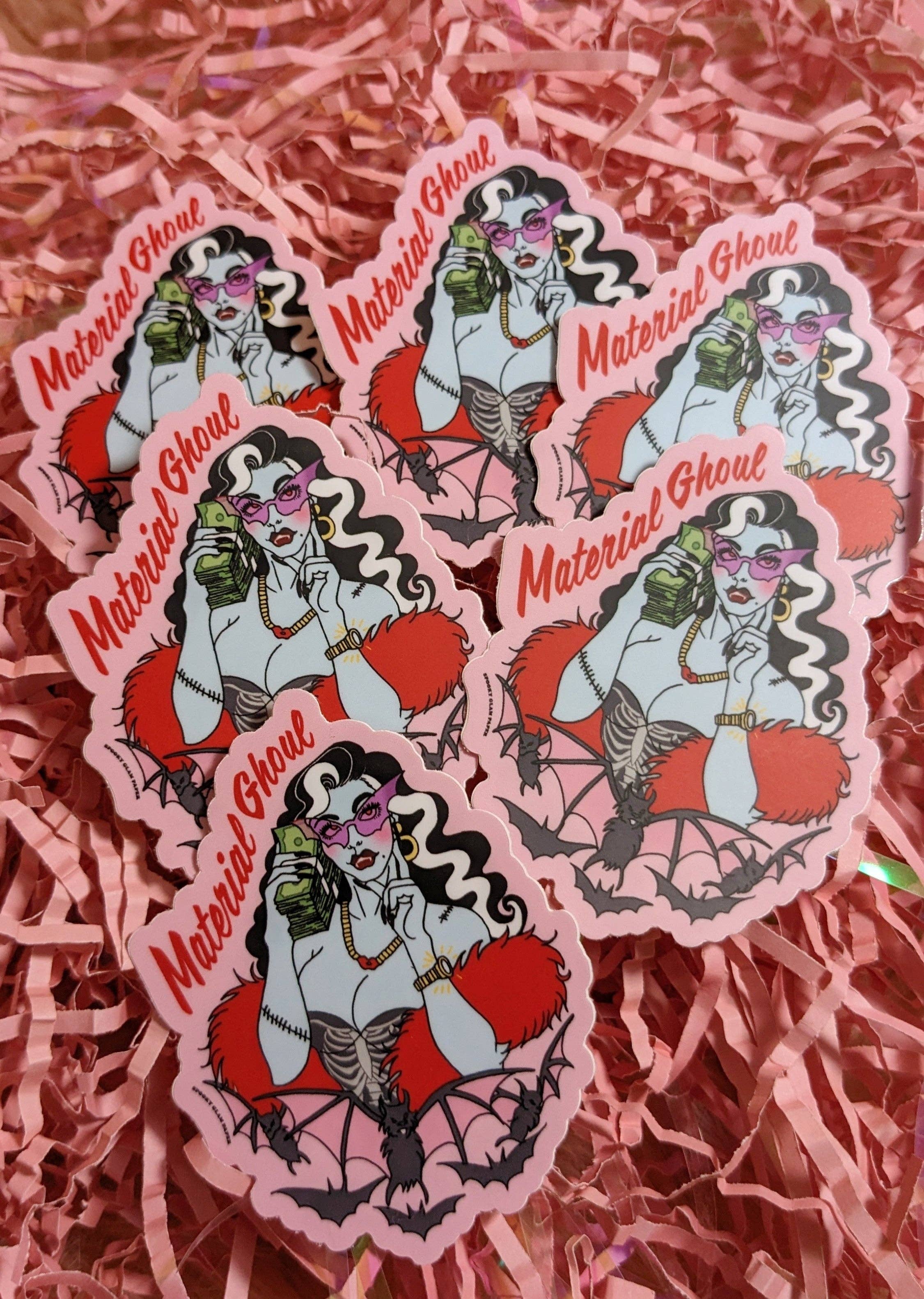 Spooky Glam Paper - Wholesale Sticker - Material Ghoul Sticker(6 pack)1