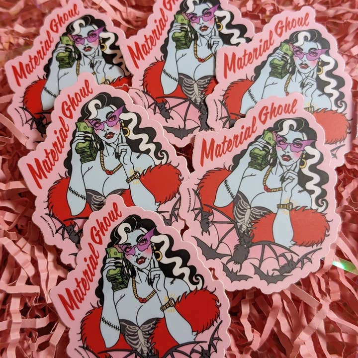 Spooky Glam Paper - Wholesale Sticker - Material Ghoul Sticker(6 pack)1