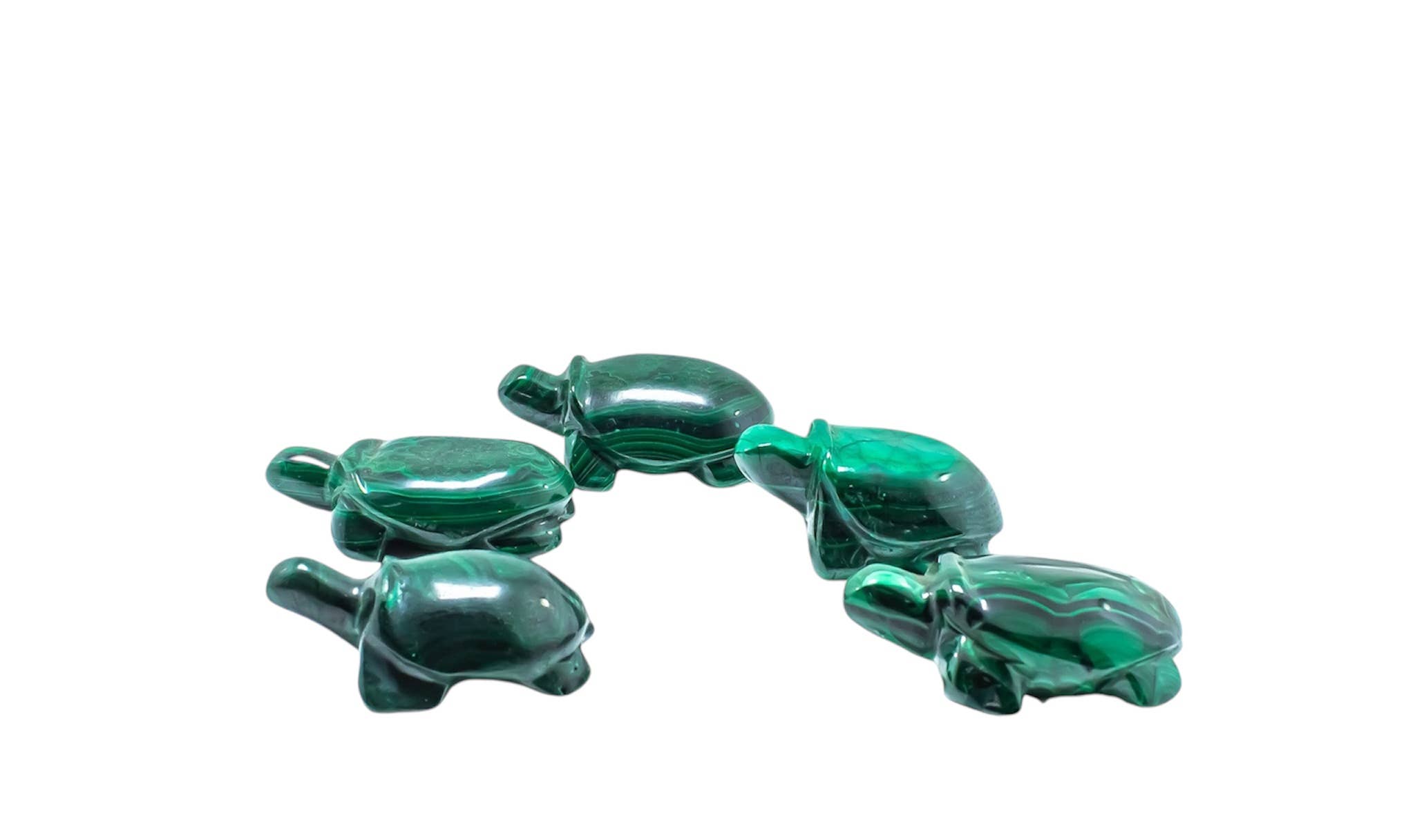 Quasar Gems USA – Großhandel Dekofigur – Polierte Malachit-Schildkröten-Figuren, handgeschnitzt4