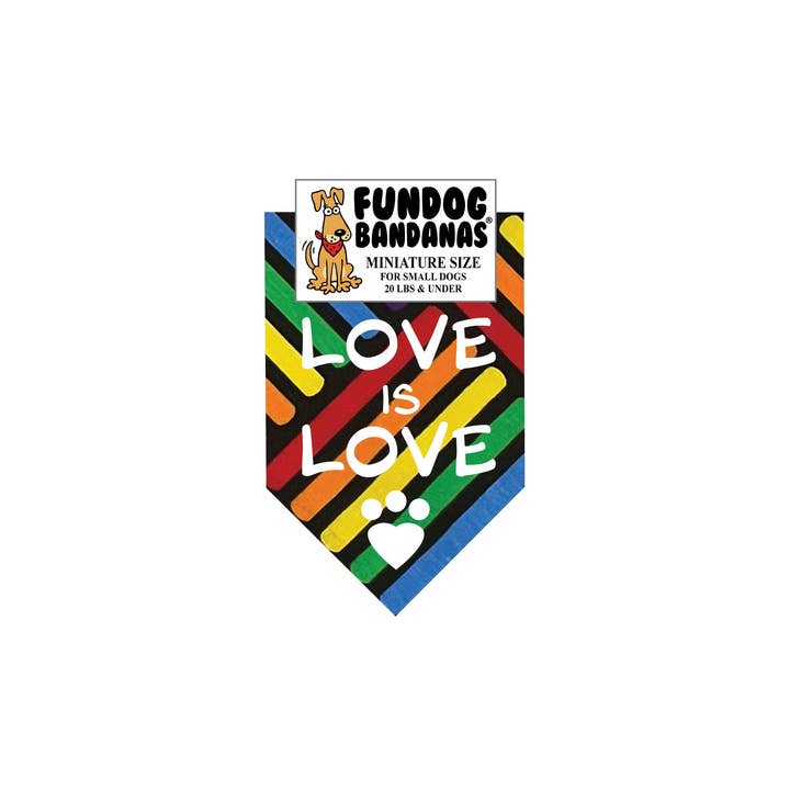 Assorted Rainbow Prints 5 Pack - Love is Love Bandana (Pride Edition) for wholesale on Faire2