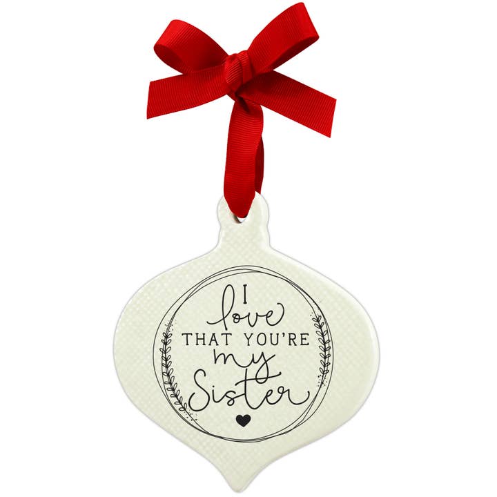 🎄LCP Ornament Doodle Sister Ribbon Hang for wholesale by Dicksons